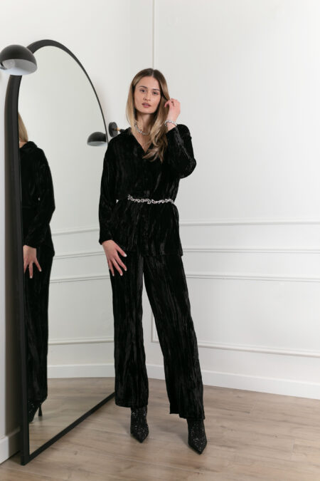Black Velvet Pants