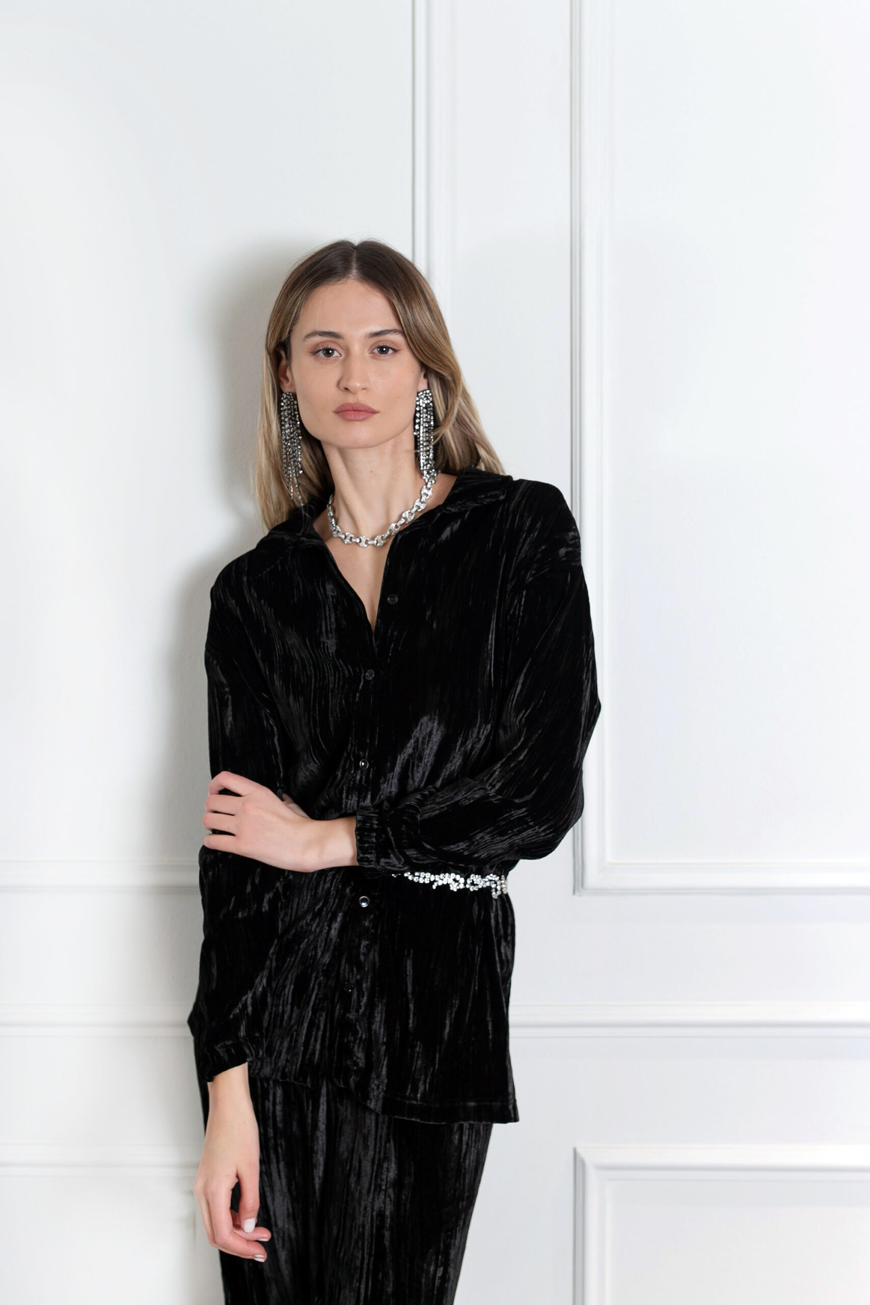 Black Velvet Pants - Image 2