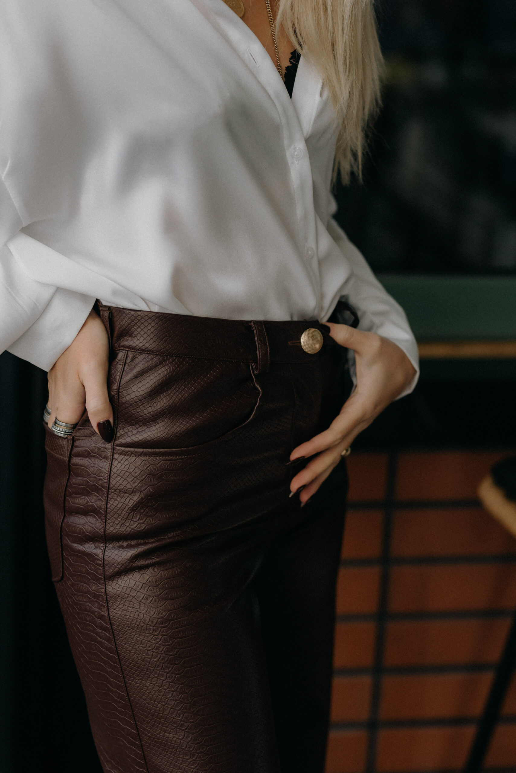 Brown Croco Wide Leg - Image 9