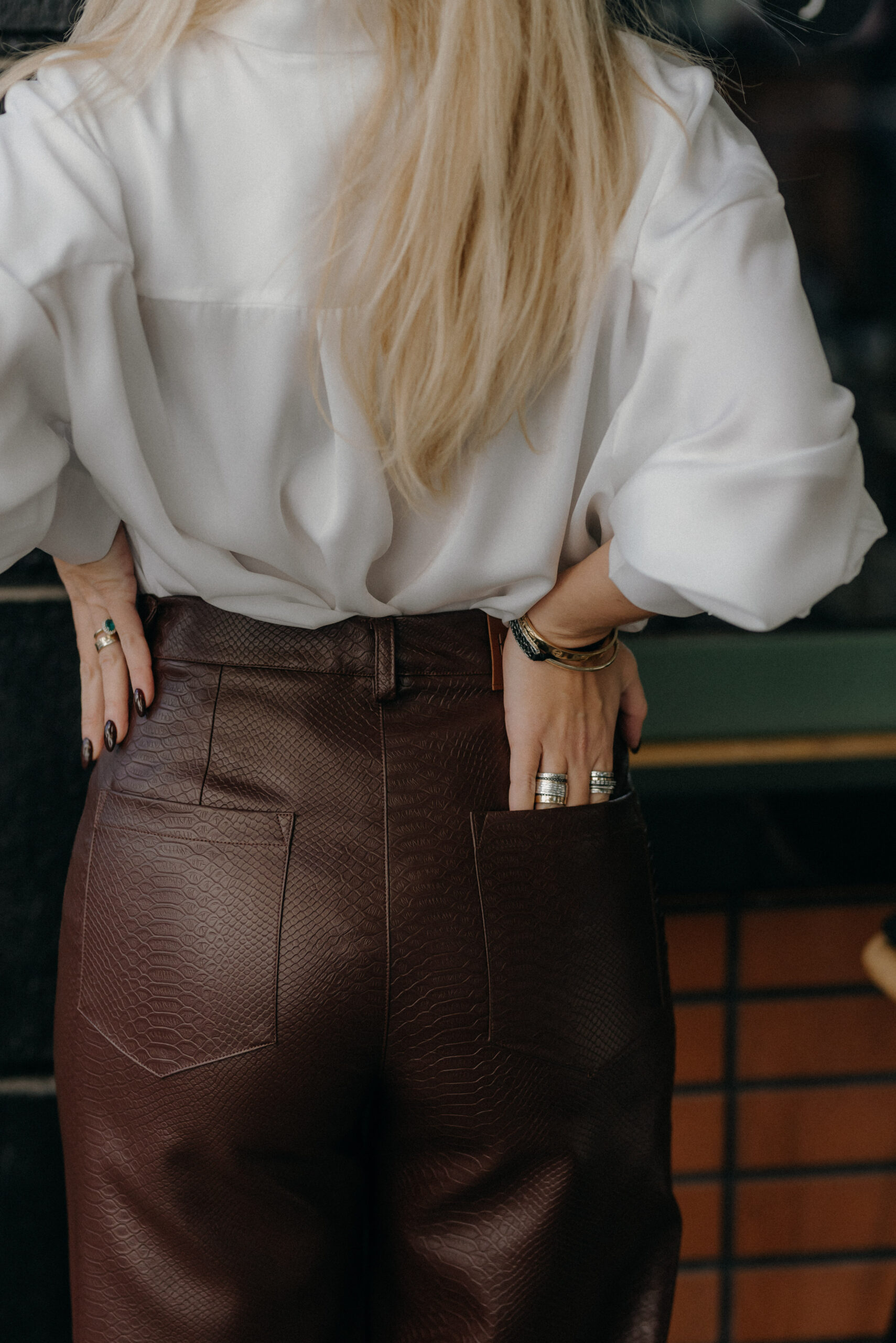 Brown Croco Wide Leg - Image 4
