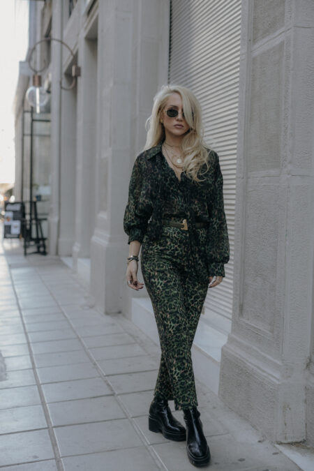 Khaki Leopard Pants