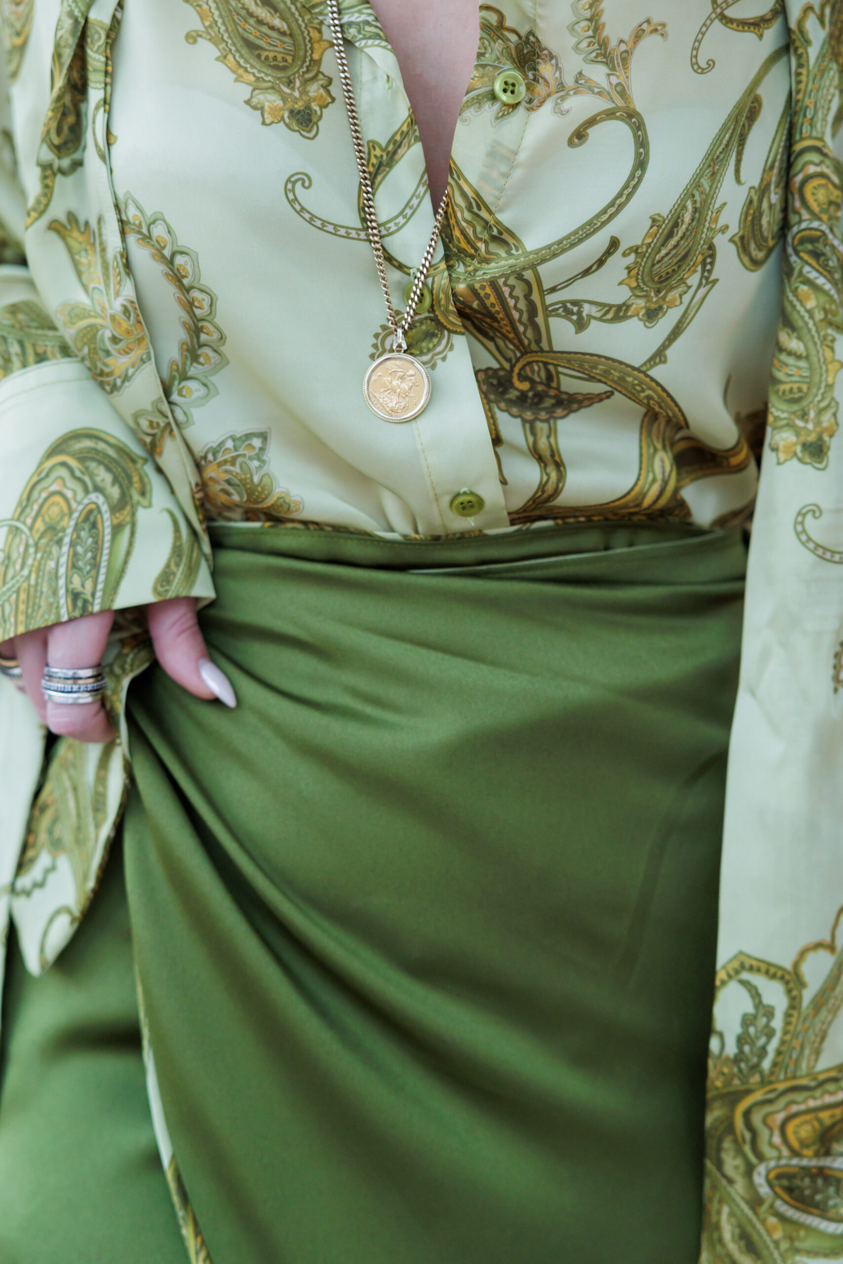 Skirt Olive Paisley - Image 7