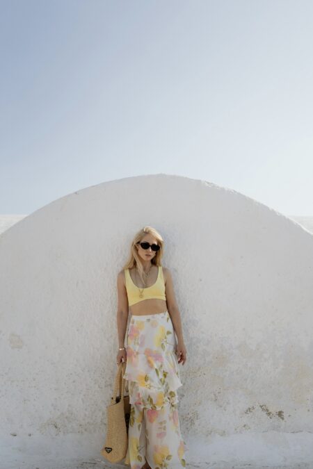 Yellow Pink Hydrangea Skirt