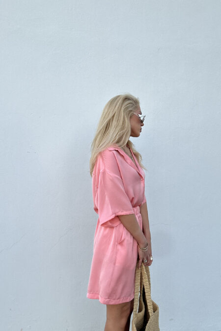 Peachy Pink Silky Shorts