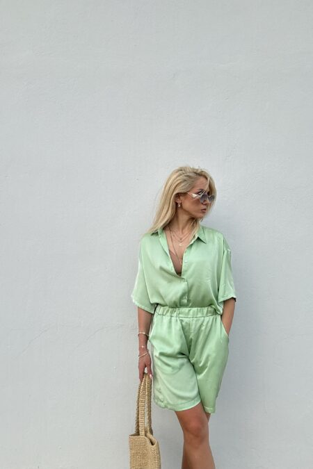 Pistachio Silky Shirt