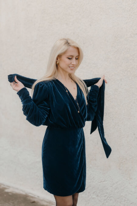 Blue Velvet Love Dress