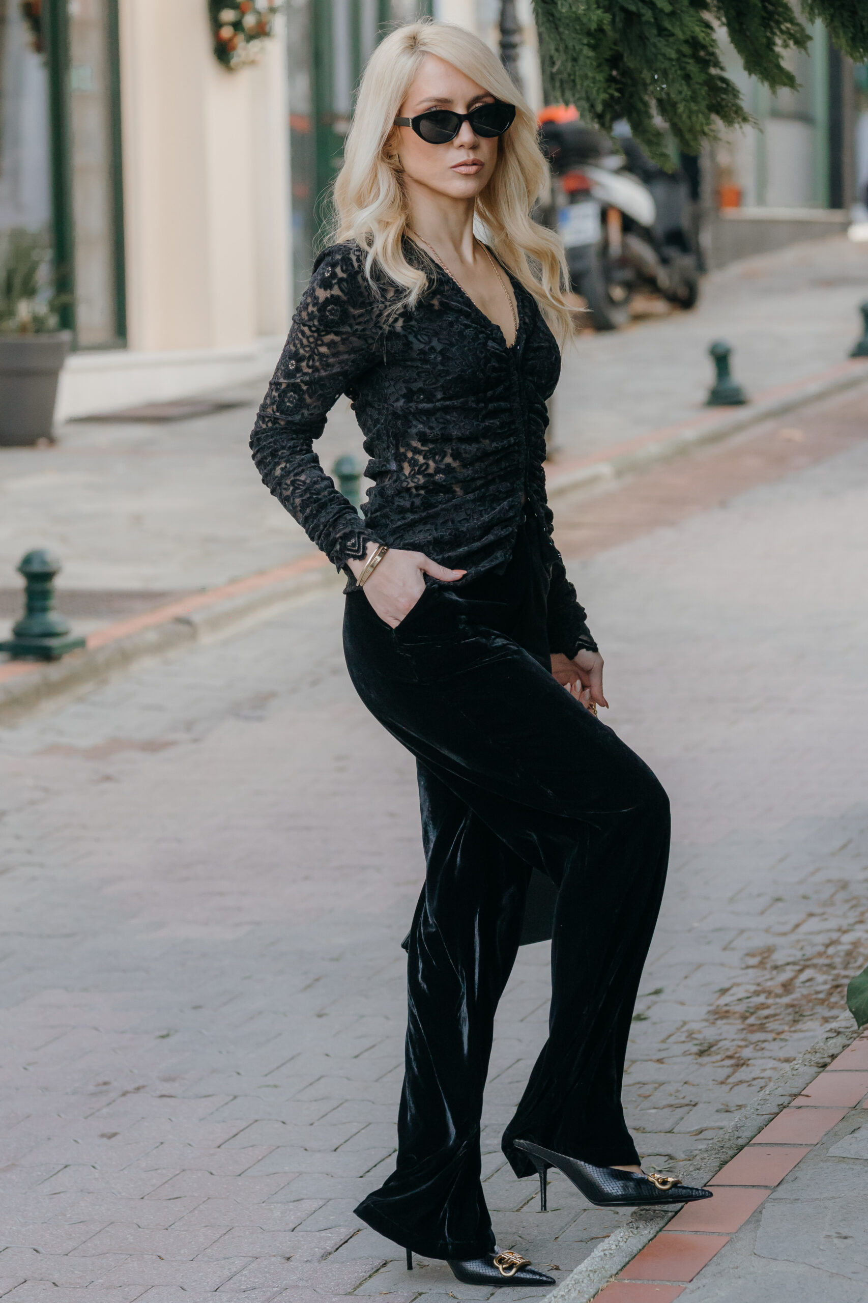 Black Velvet Pants