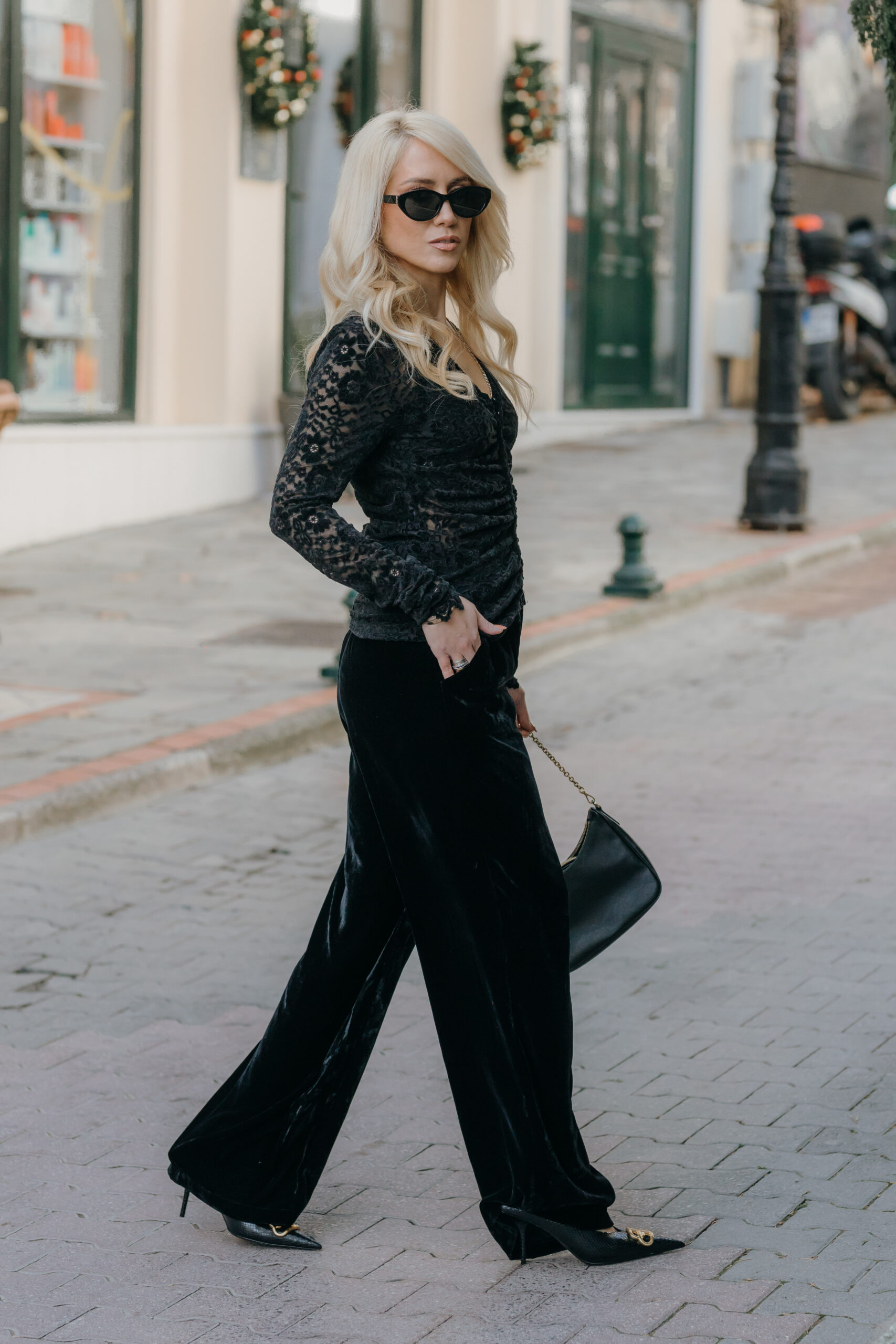 Black Velvet Pants - Image 2