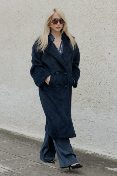 Blue Kalisa Fur Coat