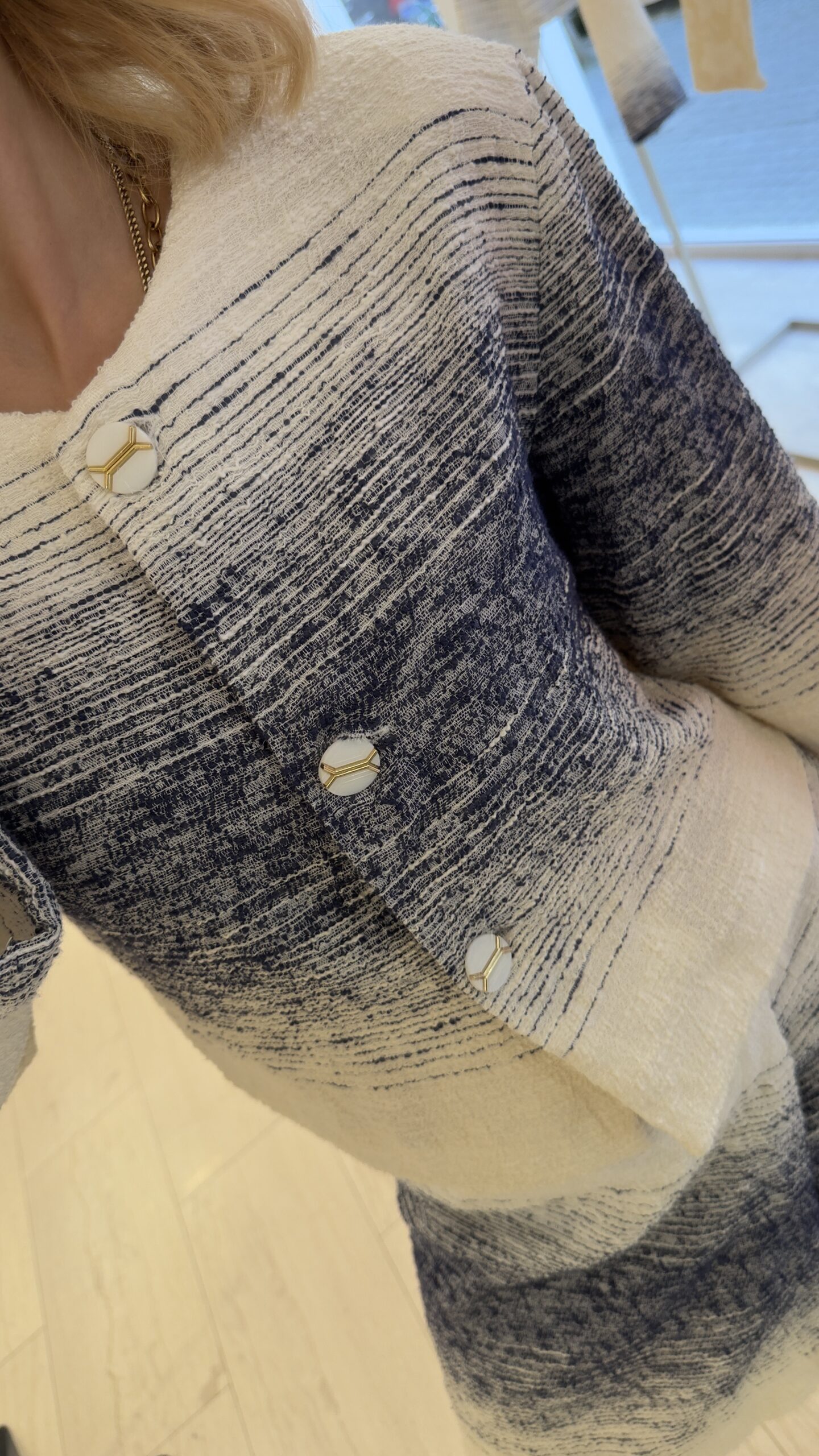 Navy Tweed Jacket - Image 2