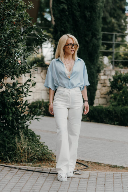 White Lyocell Pants