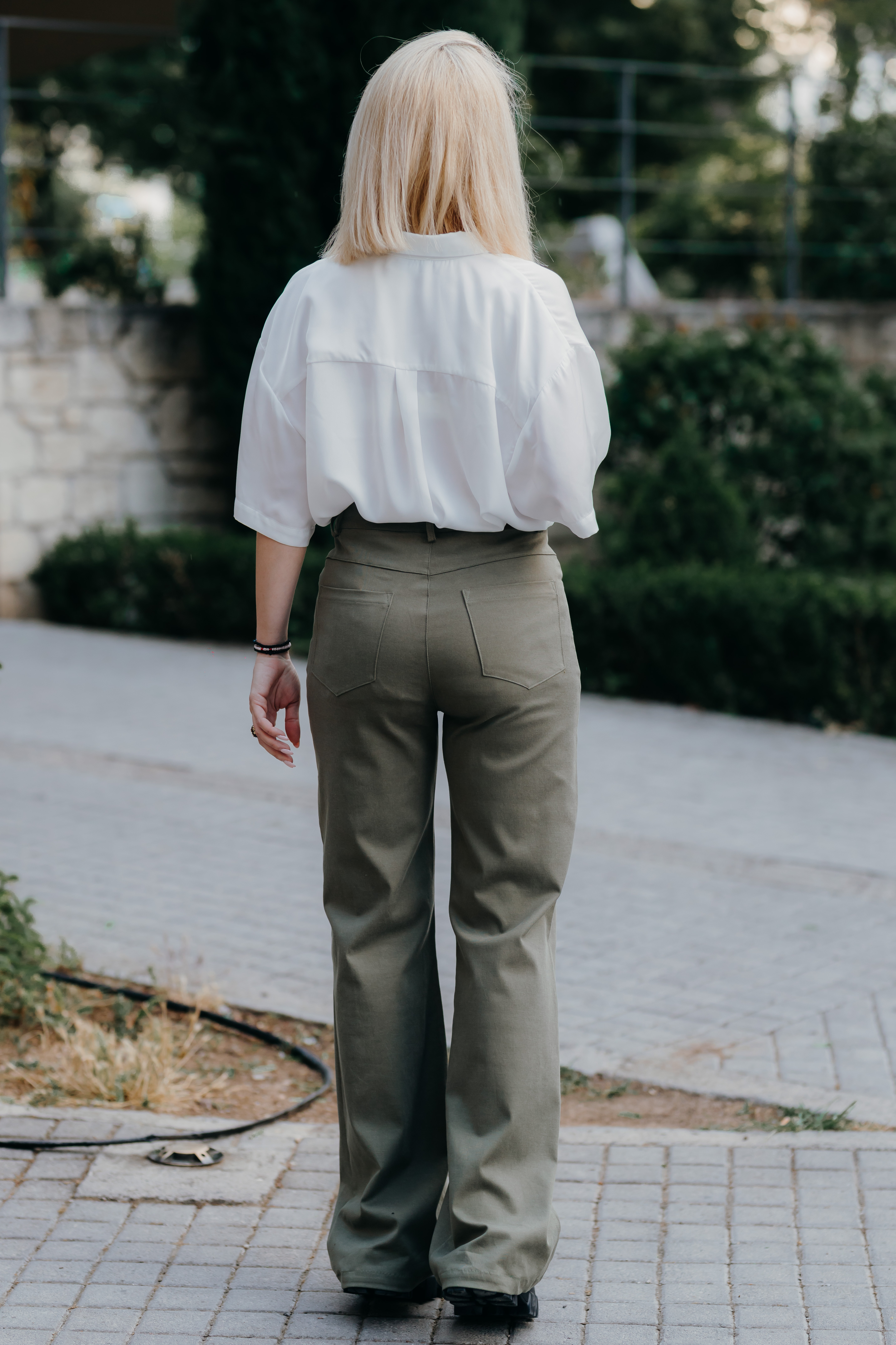 Chaki Lyocell Pants - Image 2