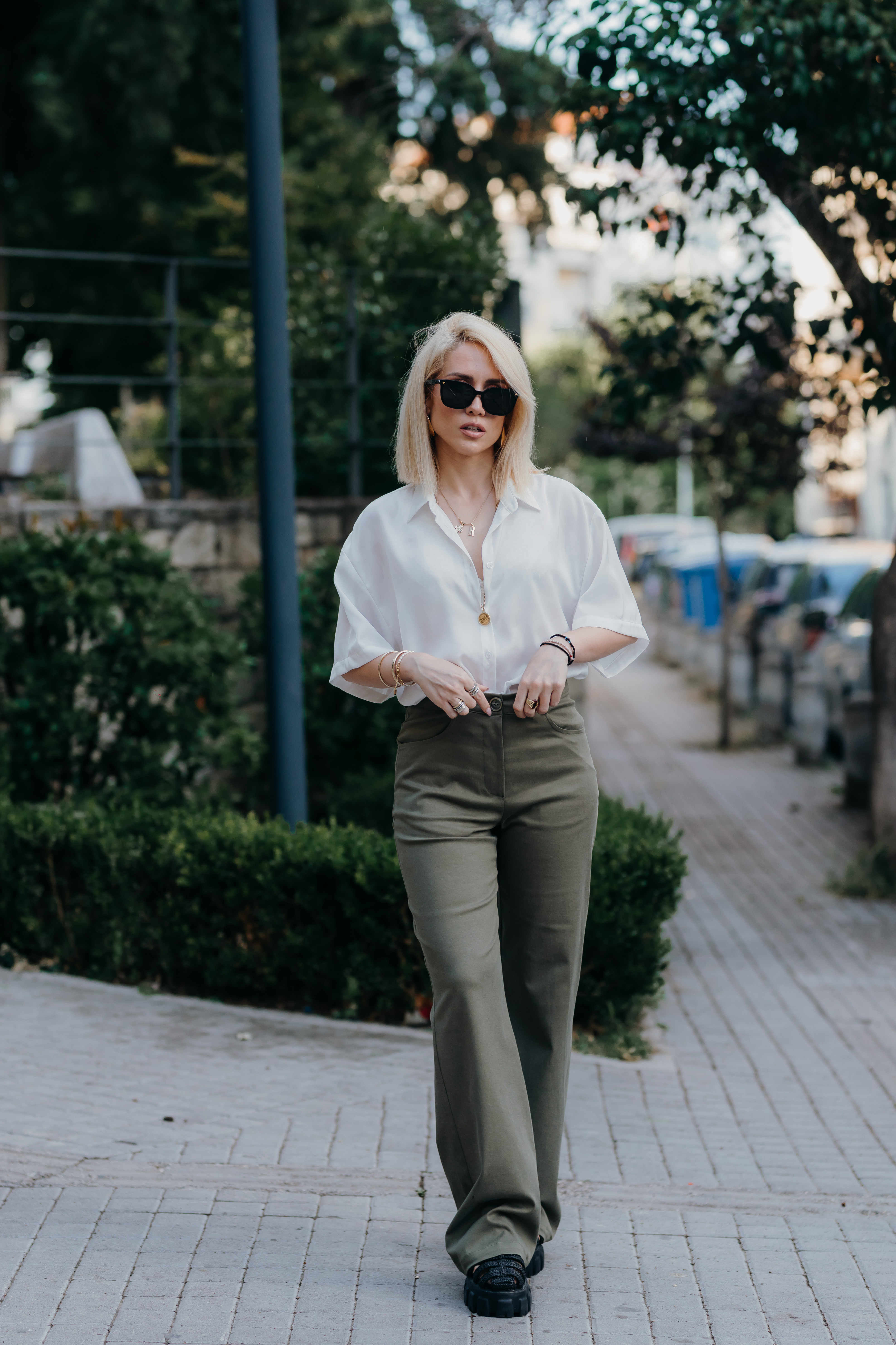 Chaki Lyocell Pants - Image 4