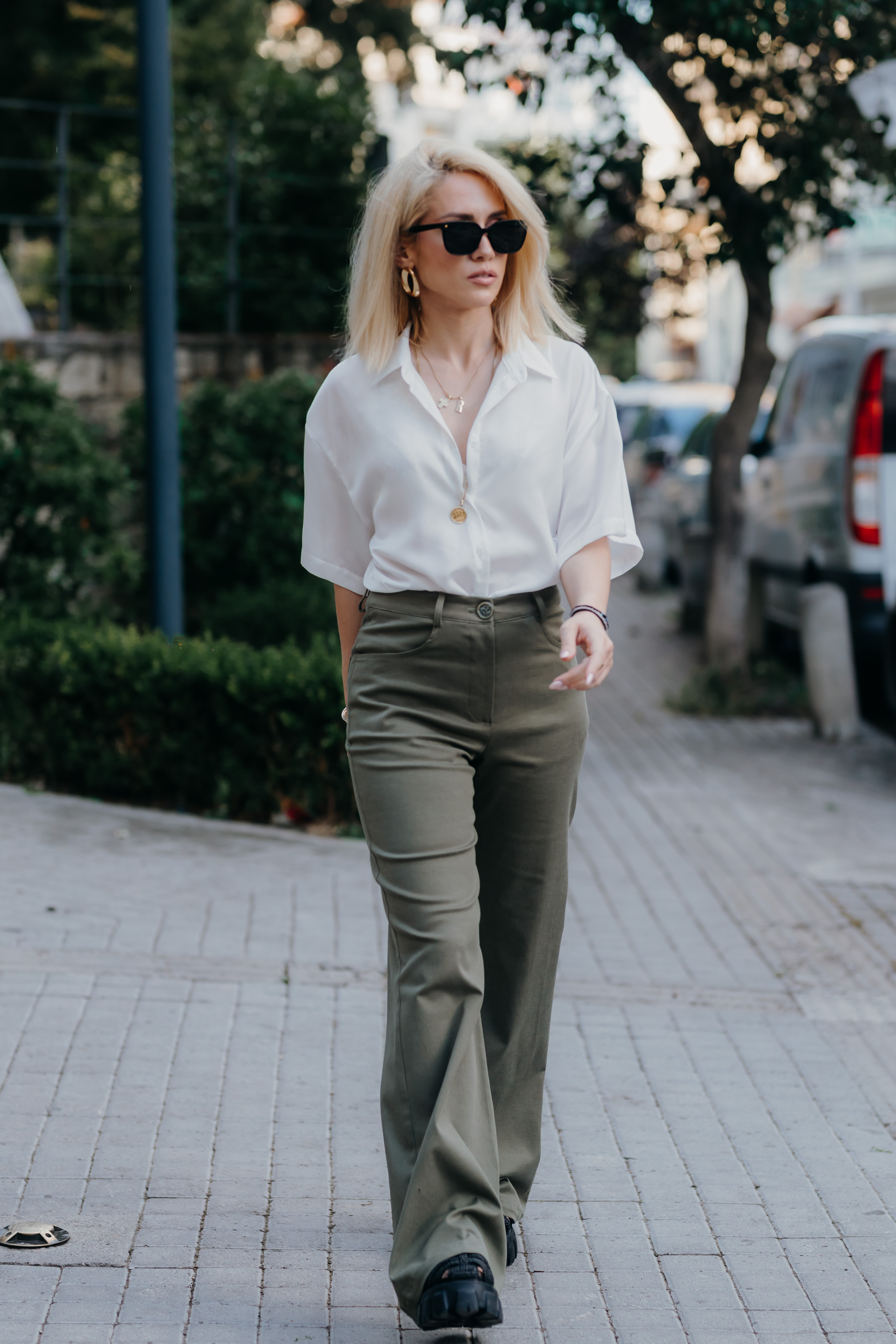 Chaki Lyocell Pants - Image 5