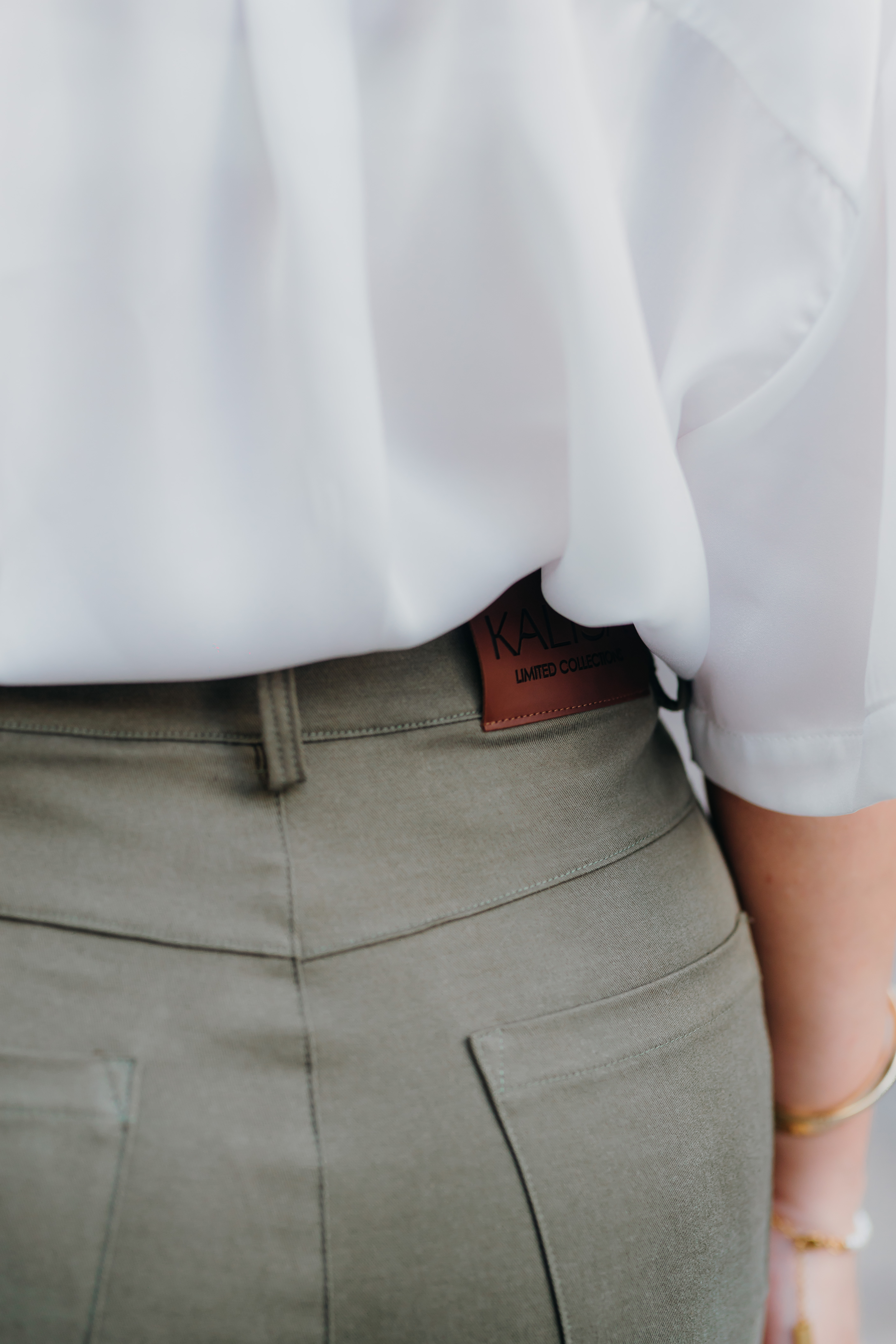 Chaki Lyocell Pants - Image 7