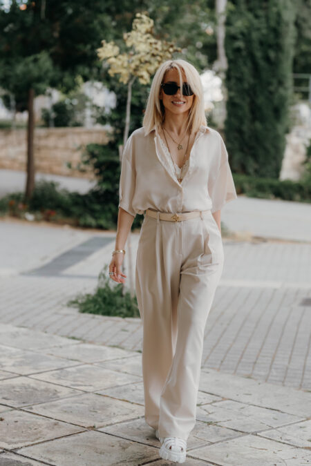 Cream Silky Touch Shirt