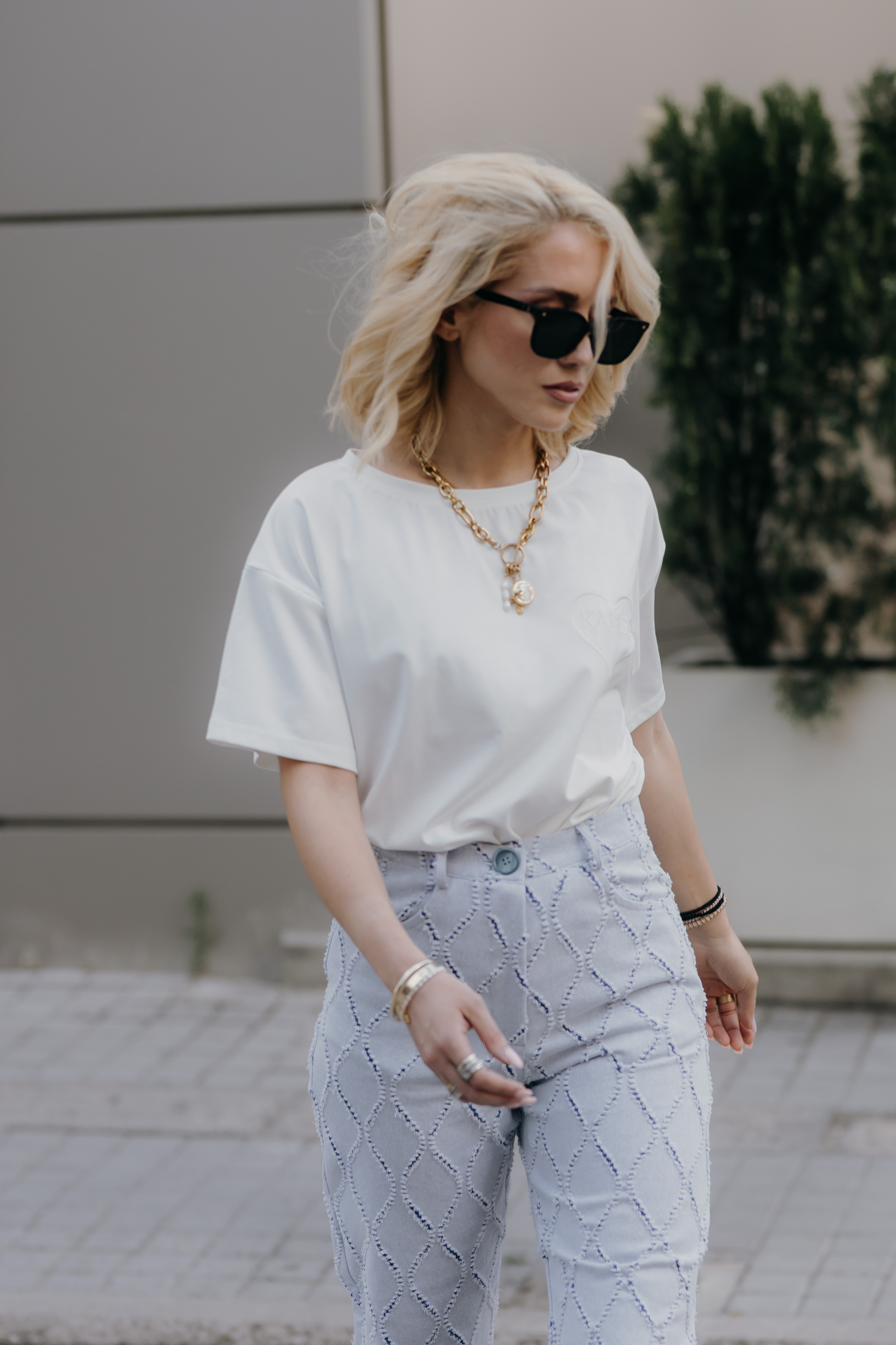 Kalisa White Heart T shirt
